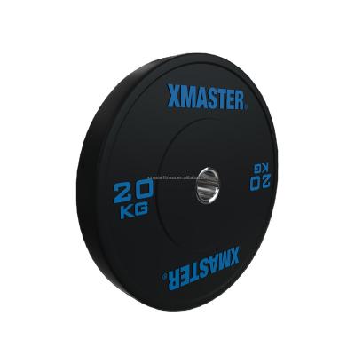 China Universal Xmaster 20kg rubber coated bumper plate weight plates disc barbell for sale