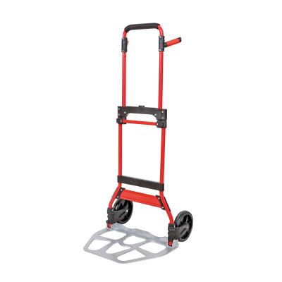 China 330lbs 150KG Industrial Capacity Folding Aluminum Hand Truck Dolly Portable Cart with Telescoping Handle for sale