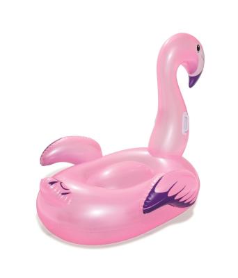 China 2 Inner Tubes 41122 1.27m*1.27m Rose Gold Pink Flamingo Kids Inflatable Pool Float for sale