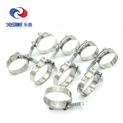 China Stainless Steel 304 / 316 Stainless Steel High T-bolt Industrial Pipe Clamp / Torque Lock With Spring for sale