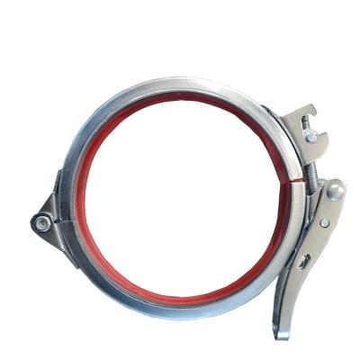 China Pipe Clamp Stainless Steel Pipe Quick Connect Clamp V To Gasket Lock Flange Quick Pull Ring For Conduit Clip/Pipe Clamp for sale