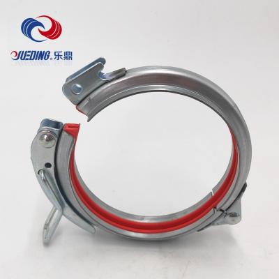 China Pipe Flange Dust Collector Pipeline Clamp V-Band Quick Release Fit Pipe Clamp With Gasket D80mm-600mm for sale