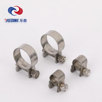 China Stainless Steel 6-34mm Galvanized Industrial Mini Bolt Mini Nut Clamps for Fuel Injection Pipes/Air Pipe for sale