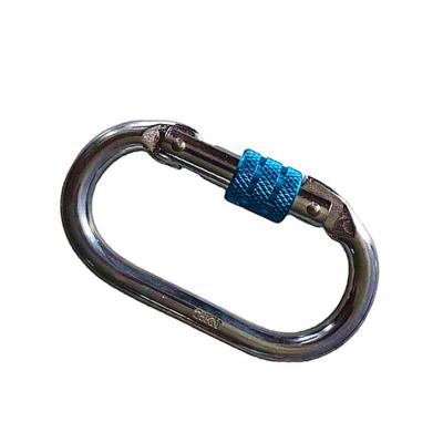 China US 25KN Heavy Duty Self-Locking Door Carabiner D Shape Buckle Package Twist Lock for sale