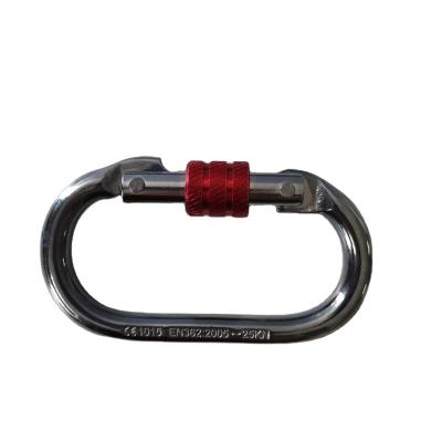 China US Carabiner Aluminum Hook Screw Lock Swivel Climbing Carabiner for sale