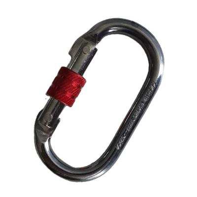 China US Hot Sale Engraving Available Carabiner Twist Lock Orged Steel Climbing Hook for sale