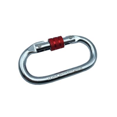 China US 25KN Heavy Duty Aluminum D-Ring Locking Carabiner For Ropes, Hammocks, Carabiner Dog Leashes for sale