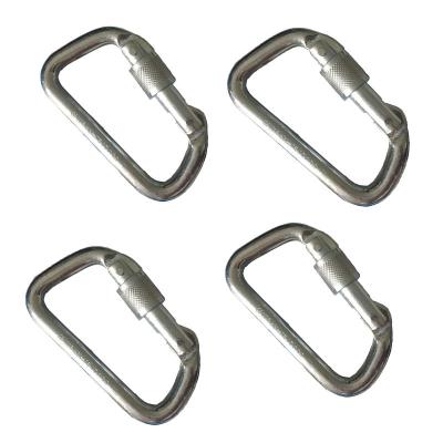 China Heavy Industry Chrome Plating Mountaineering Safety Buckle Hook Link Hook Connection Hook Outdoor Insurance Hook for sale