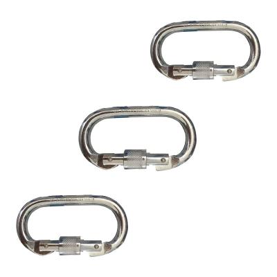 China Retail Industry Hot-selling Carabiner Universal Durable With Screw Lock Can Withstand 25kn Pull for sale