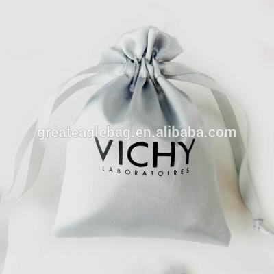 China Security Custom Design Small Satin Drawstring Bag From China Factory With Custom Logo for sale