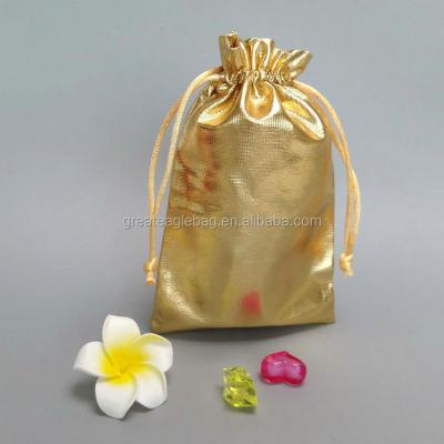 China Recyclable Useful New Design Light Weight Flash Drawstring China Products Plastic Bag For Gift for sale