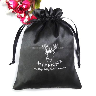 China Security Competitive Price High Rank Large Satin Drawstring Jewelry Bags With Logo for sale