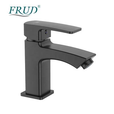 China Electric Faucets Frud Wholesale Good Quality Torneira Basin Taps Black Mixer Taps Hot And Cold Water Basin Faucets R10152 for sale