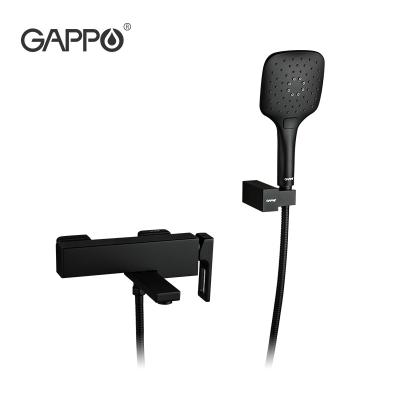 China New Black Gappo Bathtub Mixer Slide Bar Single Handle Shower Faucet 360 Degree Rotation Bathroom Faucet G3217-6 for sale