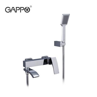 China With Slide Bar Gappo Bathtub Mixer Hot And Cold Shower Faucet Chrome Bathroom Wall Mounted New Brass Faucet G3207 for sale