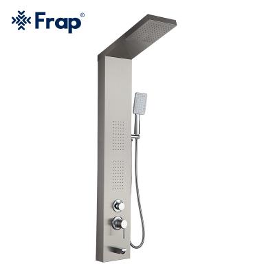 China Slide Barless Frap New Hot And Cold Water Shower Mixer 40mm Ceramic Shower Faucet For One Hole Shower Set F24005-5 for sale