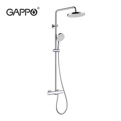 China With Slide Bar Gappo Thermostat Cartridge Bathroom Shower Faucet Chrome Mixer New Shower Set G2495-71 for sale