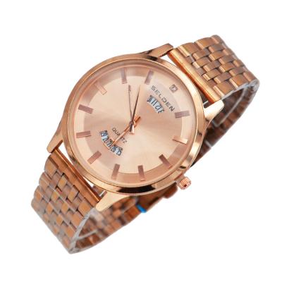China Wholesale OEM Rose Gold Watches Simple Single Calendar Steel Band Business Quartz Watch of DIVER G5805-ST for sale