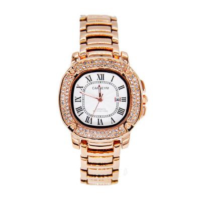 China Luxury Crystal Rhinestone Diamond Women Quartz Automatic Date Ladies Wrist Watch Stainless Steel Movement Watches For Gifts for sale