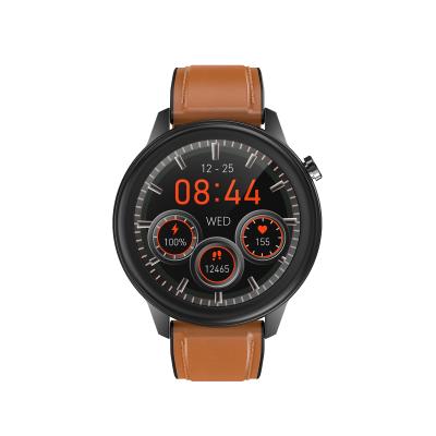 China Auto Date Men Leather Smart Watch Ip68 Waterproof Fitness Tracker Sport Smart Watch For Android And IOS Phones for sale