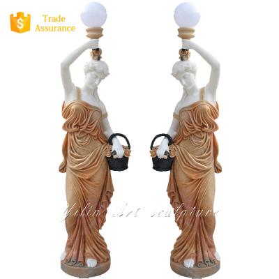 China Modern Lady Light Garden Stone Carving Statue For Sale for sale