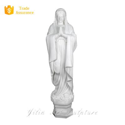 China Modern White Marble Stone Virgin Mary Statue For Sale for sale