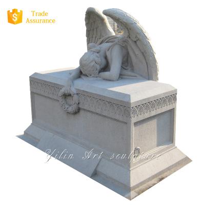 China Excellent Modern Antique Carved Stone Marble Cemetery Headstone Statues for sale