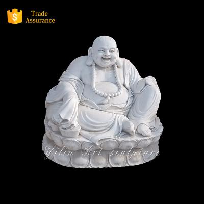 China Natural Natural Stone Marble Laughing Buddha Statues For Sale YL-J066 for sale