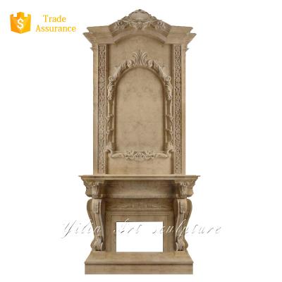 China Antique French Style Modern Cutout Marble Free Standing Fireplace For Sale for sale