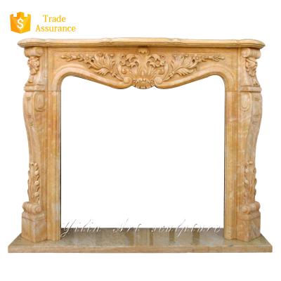 China Modern Hand Carved Marble French Fireplace Surround For Sale for sale