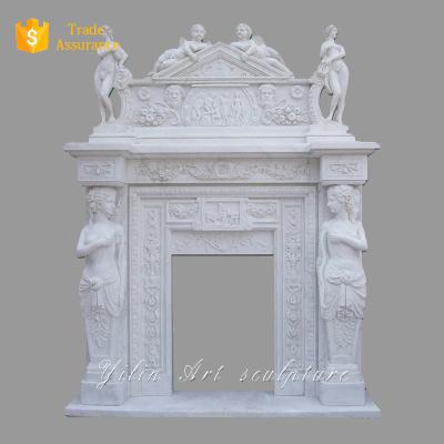 China Durable And Artistic Wood Burning Cheap Insert Stone Fireplace Stove (YL-B035) for sale