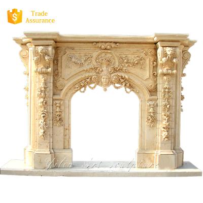 China Modern Marble Decorative Fireplace, Stone Fireplace Frame, Mantis Fireplace For Sale for sale