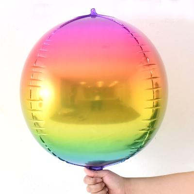 China 2019 NEW Advertising Toy Toy OEM 4D Foil Mirror Round Balloon Balloon Advertising Foil Gold Metallic Birthday Party for sale