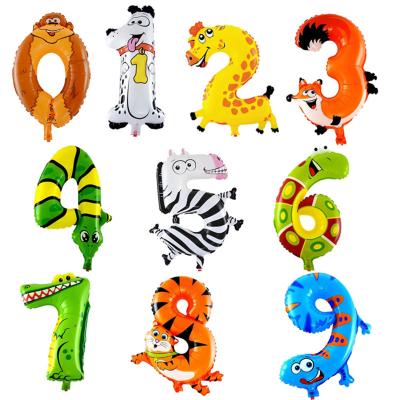 China 16 Inch Children's Novelty Birthday Party Animal Shaped Toy Foil Balloon Helium Animal Shaped Walking Wedding Decor Number Balloons for sale