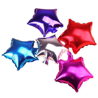 China Novelty Novelty 5/10 Inch Gold Kids Birthday Party Decoration Foil Inflatable Silver Star Shaped Wedding Helium Star Foil Balloons for sale