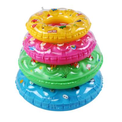 China 2022 High Quality Children's Beach Float 3D Crystal Double-Layer Thickened Inflatable Children Swimming Ring Summer Beach for sale