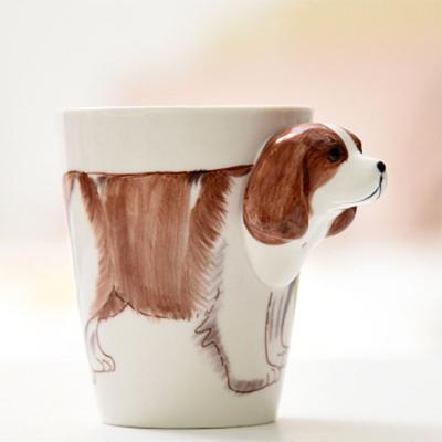 China Custom Cute Animal Ceramic Shiba Inu Dog 3D Viable Coffee Mug Viable Lighter Personalized Ceramic Mug Set Reusable Cups for sale