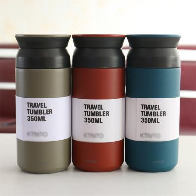 China 350ML Harajuku Style Tumbler Simple Frosted Stainless Custom Japanese Steel Travel Viable Vacuum Viable Water Bottle With Lid Portable Car for sale