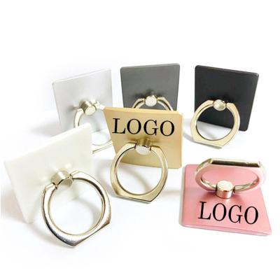 China Wholesale Custom Logo Adjustable 360 ​​Degree Rotation ABS Finger Cell Phone Holder Classic Finger Ring Bracket Phone Holder Promotion Gift for sale