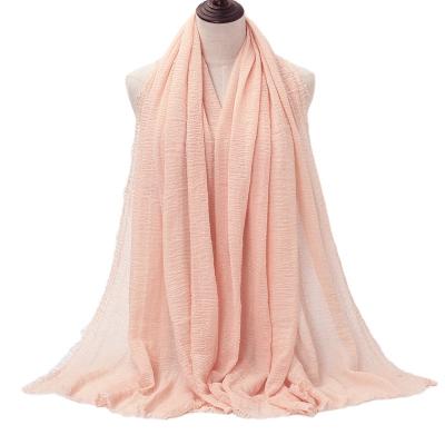 China Muslim Lady Scarf Women Chiffon Shawls Wholesale Plain Chiffon Hijab 76 Colors Available for sale