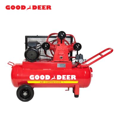 China 4HP single stage piston lubricated protable air compressor with handle and wheel condor switch 115PSI single stage air compressor for sale