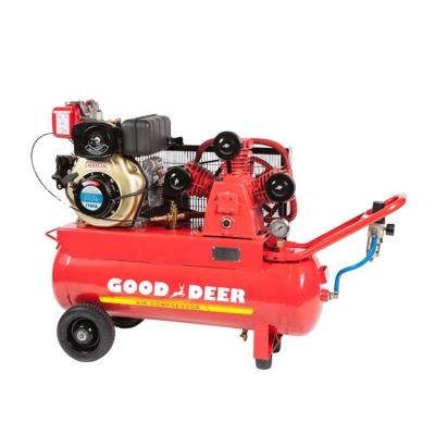 China 4.2HP Yanmar Piston Air Compressor Lubricated Diesel Portable Air Compressor, Single Stage 115PSI with Handle and Wheels for sale