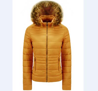 China Anti-wrinkle women's thickened padded jacket with faux fur hoodies China supplier selling for winter for sale