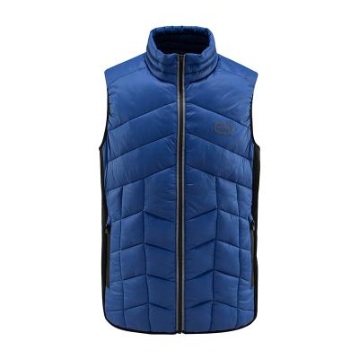 China Fashionable men's faux padded anti-pilling down polyester cotton style new for winter customization label Chinese factory for men's vest for sale