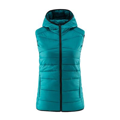 China 2021 new stylish ladies anti-pilling lightweight polyester filling vest for women casual style body warm nylon vest for sale