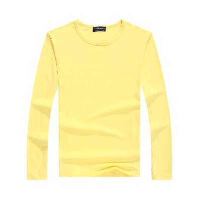 China OEM QUICK DRY Solid Color Custom Sleeve Long Round Neck Pullover Solid Color Casual T-Shirt For Men for sale