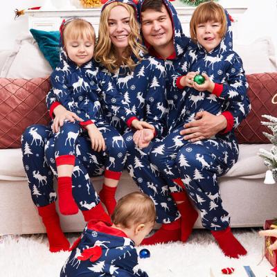 China 100% Polyester Holiday Christmas Pajamas For Women Set Kid Pajamas Xmas Pajamas Same Apparel Kids Long Sleeve Nightgowns For Family for sale