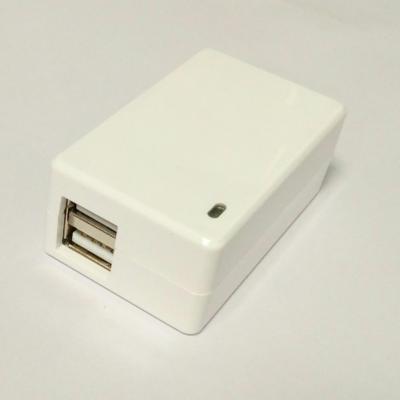 China Double Port Multi USB Travel Charger 2A Current White Color With Foldable Plug for sale