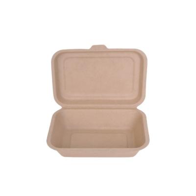 China Wholesale Custom Disposable 600ml Wheat Straw Pulp Tableware Disposable Lunch Box for sale