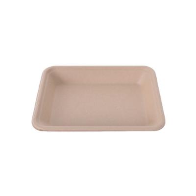 China Wholesale Custom Biodegradable Disposable Wheat Straw Disposable Tableware Pulp Tray for sale